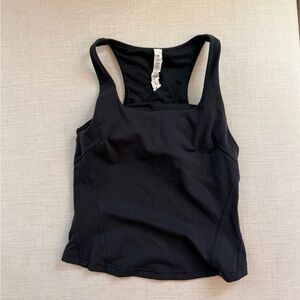 Lululemon black square neck tank top size 6 great condition